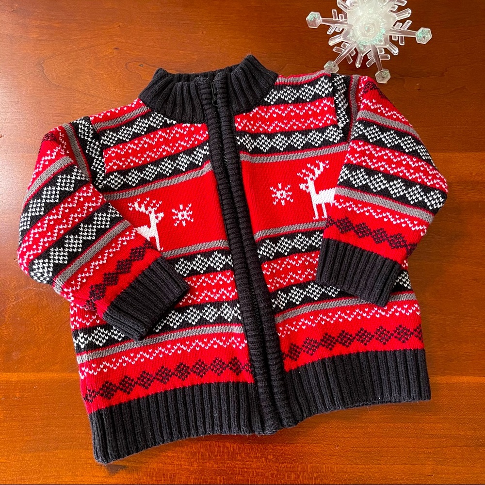 Koala Baby Deer Knit Zip-up Sweater